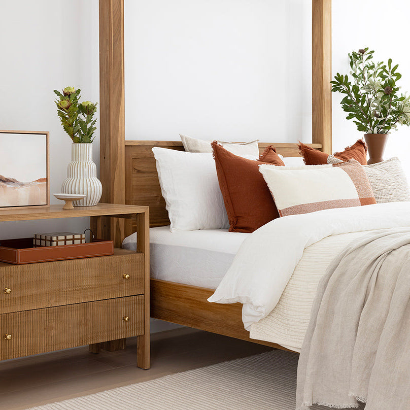 Elara Teak Four Post Bed - King - 1.94m