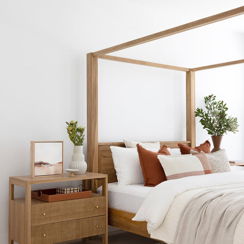 Elara Teak Four Post Bed - King - 1.94m