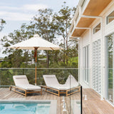 Elara Teak Sunlounger