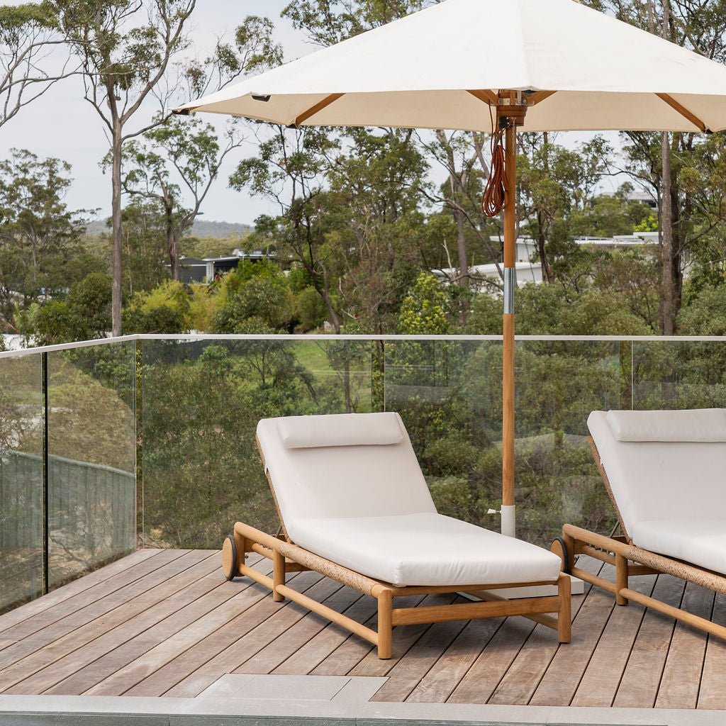 Elara Teak Sunlounger