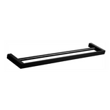 Elegant Double Towel Rail (Black)
