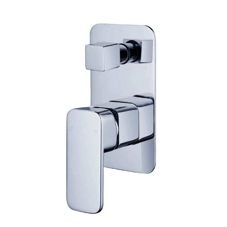 Elegant Wall Mixer With Diverter (Chrome)