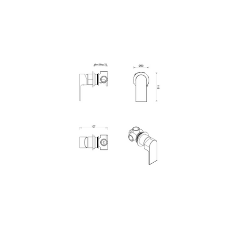 Eleniko Shower Mixer – TRIM KIT ONLY