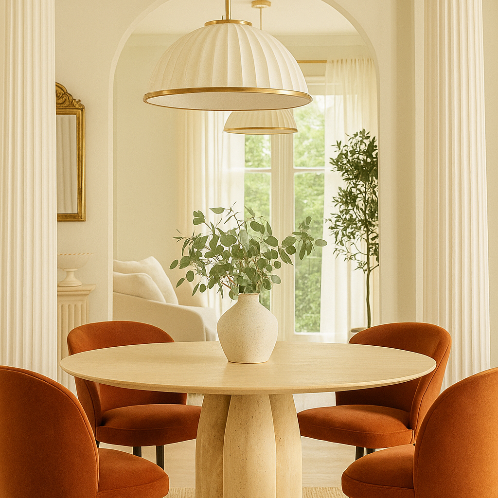 Elio Travertine Dining Table – 1.3m