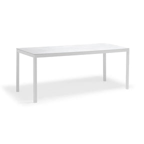 Ella Outdoor Aluminium Dining Table with Ceramic Glass Top 180 cm in Charcoal/Taupe/White