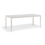 Ella Outdoor Aluminium Dining Table with Ceramic Glass Top 180 cm in Charcoal/Taupe/White