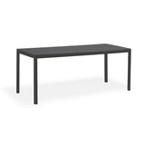 Ella Outdoor Aluminium Dining Table with Ceramic Glass Top 180 cm in Charcoal/Taupe/White