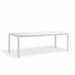 Ella Outdoor Aluminium Dining Table with Ceramic Glass Top 220 cm in Charcoal/Taupe/White