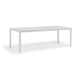 Ella Outdoor Aluminium Dining Table with Ceramic Glass Top 220 cm in Charcoal/Taupe/White