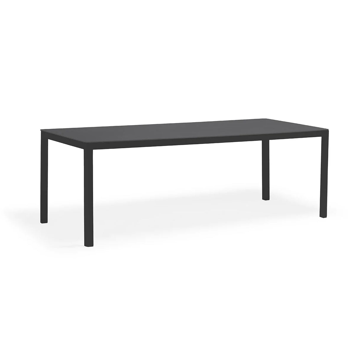Ella Outdoor Aluminium Dining Table with Ceramic Glass Top 220 cm in Charcoal/Taupe/White