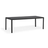 Ella Outdoor Aluminium Dining Table with Ceramic Glass Top 220 cm in Charcoal/Taupe/White