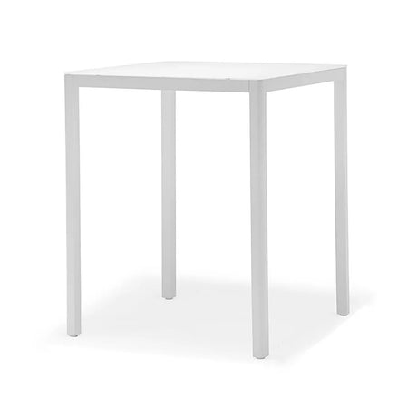 Ella Outdoor Aluminium Square Bar Table with Ceramic Glass Top 90 cm in Charcoal/Taupe/White