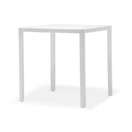 Ella Outdoor Aluminium Square Dining Table with Ceramic Glass Top 90 cm in Taupe/White