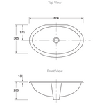 KOHLER Empress Bouquet™ Vintage Under Counter Basin Oval (606x365x203mm)
