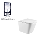 Enox66 Rimless Wall Hung Toilet Pan (Gloss White)
