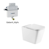 Enox99 Rimless Wall Faced Floor Toilet Pan (Gloss White)