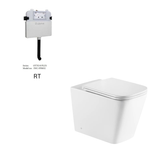 Enox99 Rimless Wall Faced Floor Toilet Pan (Gloss White)