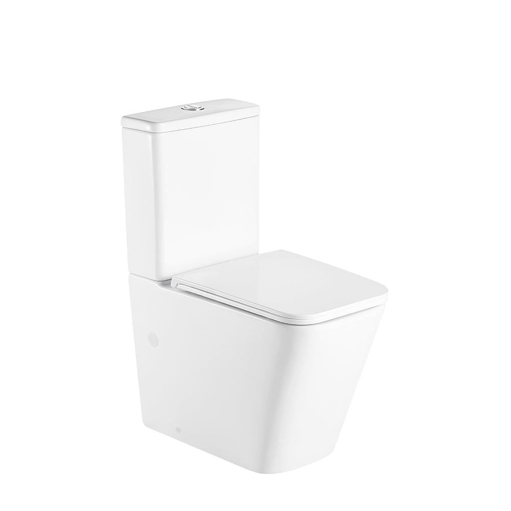 Enox Rimless Back To Wall Toilet Suite (Gloss White)