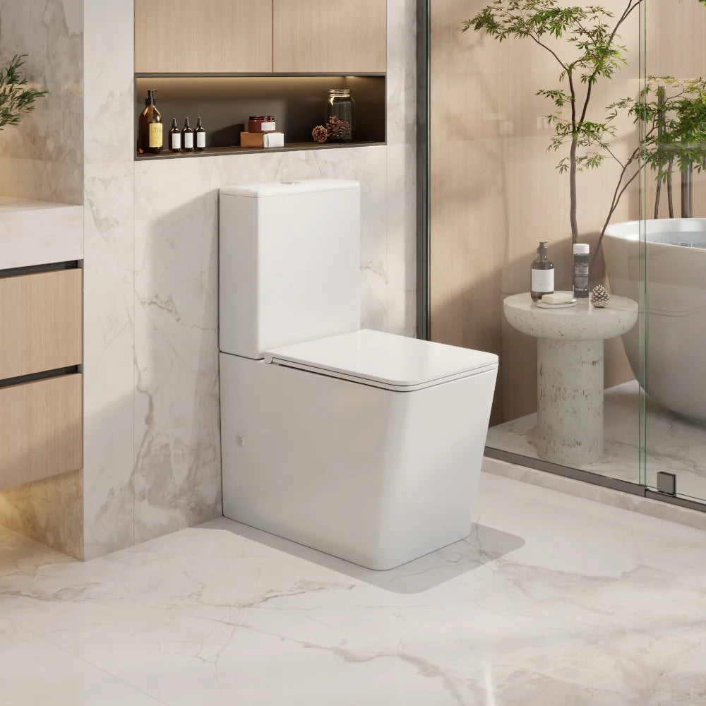 Enox Rimless Back To Wall Toilet Suite (Gloss White)