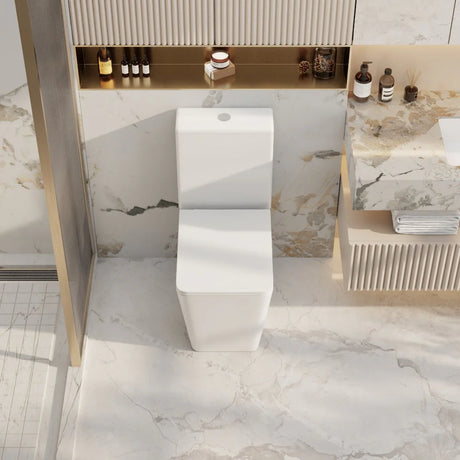 Enox Rimless Back To Wall Toilet Suite (Gloss White)