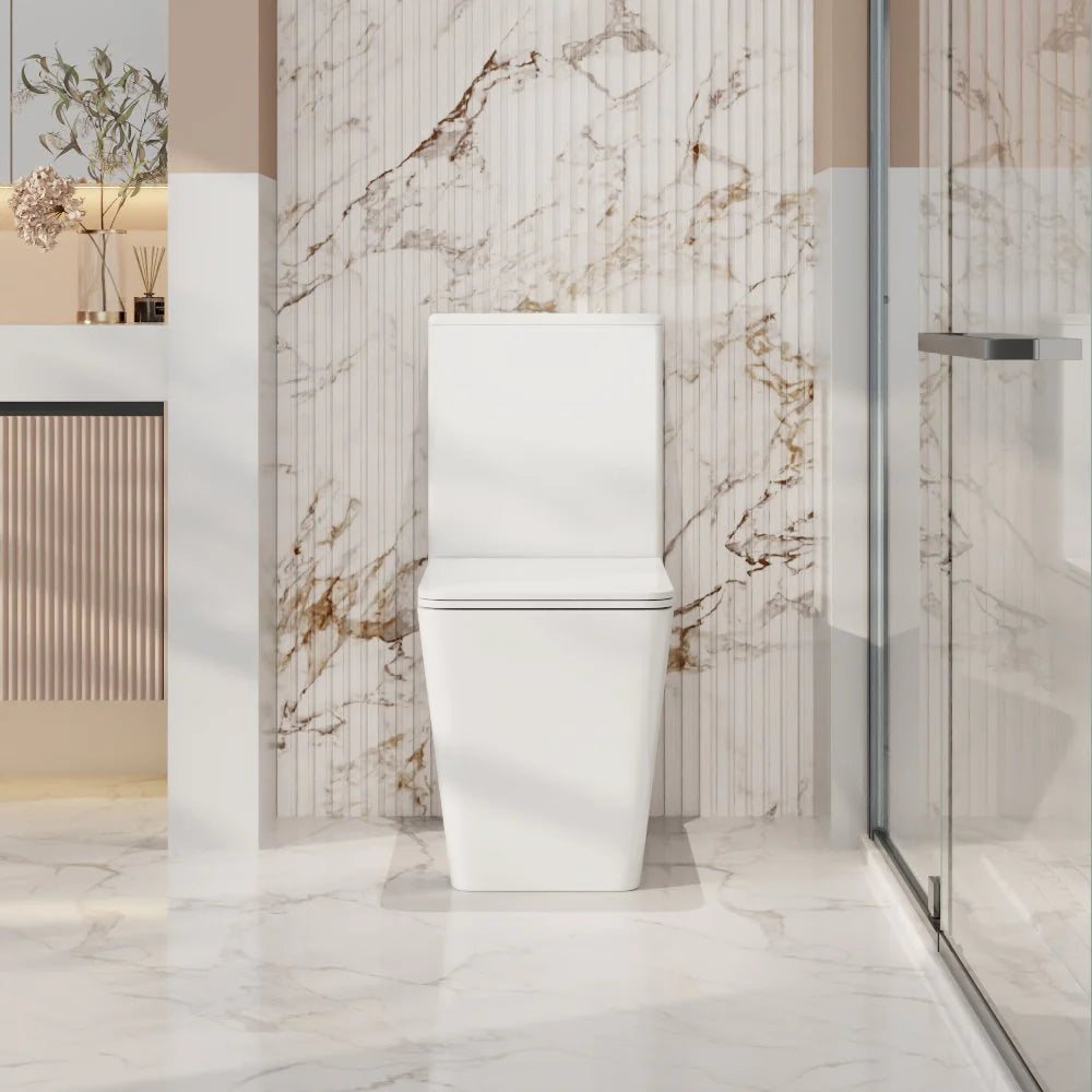 Enox Rimless Back To Wall Toilet Suite (Gloss White)