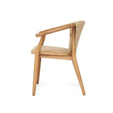 Enzo Solid Ash Wood Dining Chair - Light Khaki