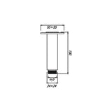 Eric Ceiling Shower Arm (Black)