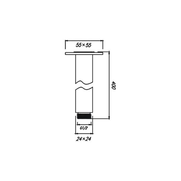 Eric Ceiling Shower Arm (Black)