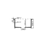 POS Camden Gloss White Fireclay Undermount Kitchen Sink 457x457x228mm