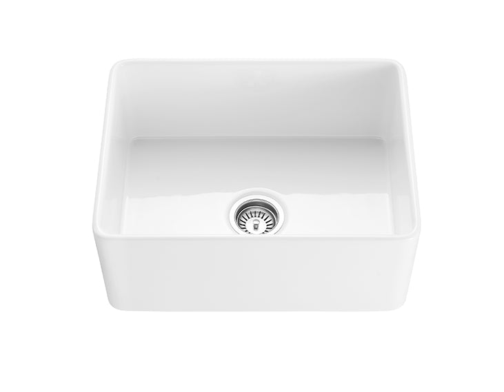 POS Chelsea Fireclay farmhouse single sink 600x451x253mm (Gloss White)