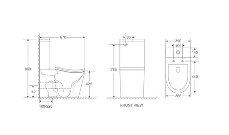 FIFA Back-to-Wall Toilet Suite (Gloss White)