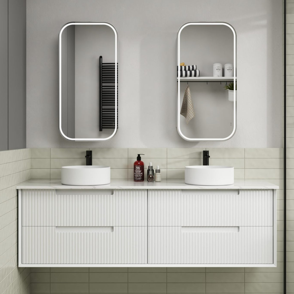 FLAUTO Wall Hung Vanity Matte White (All Sizes)