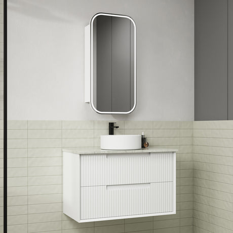FLAUTO Wall Hung Vanity Matte White (All Sizes)