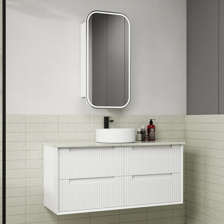 FLAUTO Wall Hung Vanity Matte White (All Sizes)
