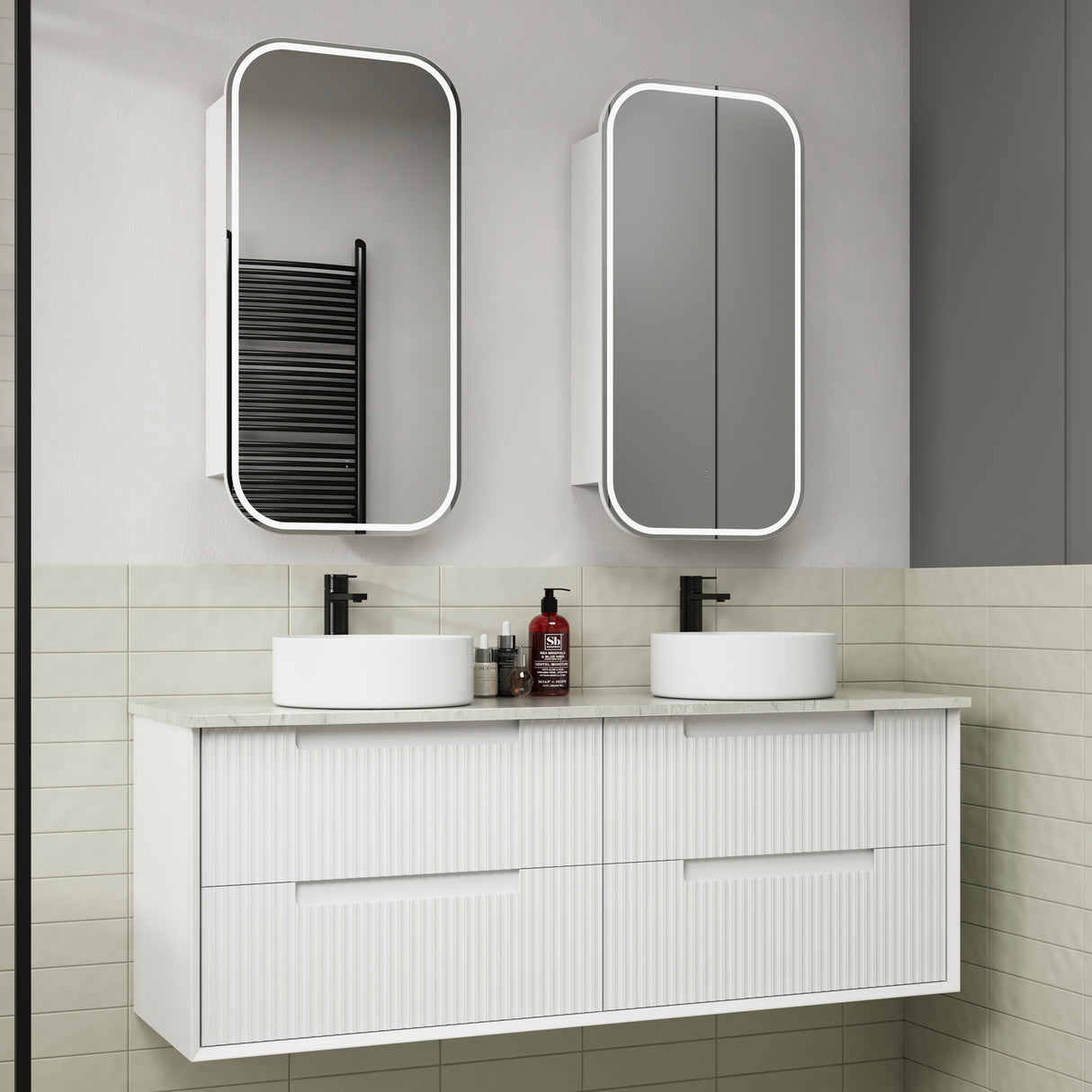 FLAUTO Wall Hung Vanity Matte White (All Sizes)