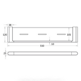 Flores Cosmetic Shelf - Technical Drawing