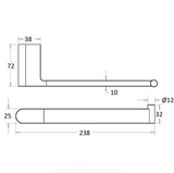 Flores Towel Bar - Technical Drawing
