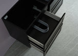 Fremantle PVC Wall Hung Cabinet Vanity 1200mm (Matte Black) (Single/Double Bowl)