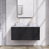 Fremantle PVC Wall Hung Cabinet Vanity 1200mm (Matte Black) (Single/Double Bowl)