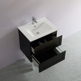 Fremantle PVC Wall Hung Cabinet Vanity 600mm (Matte Black)