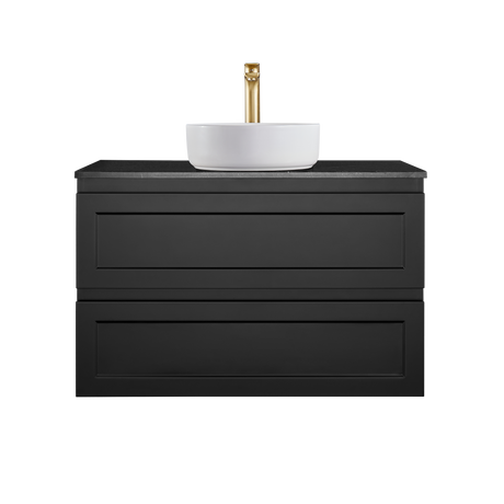 Fremantle PVC Wall Hung Cabinet Vanity 900mm (Matte Black)