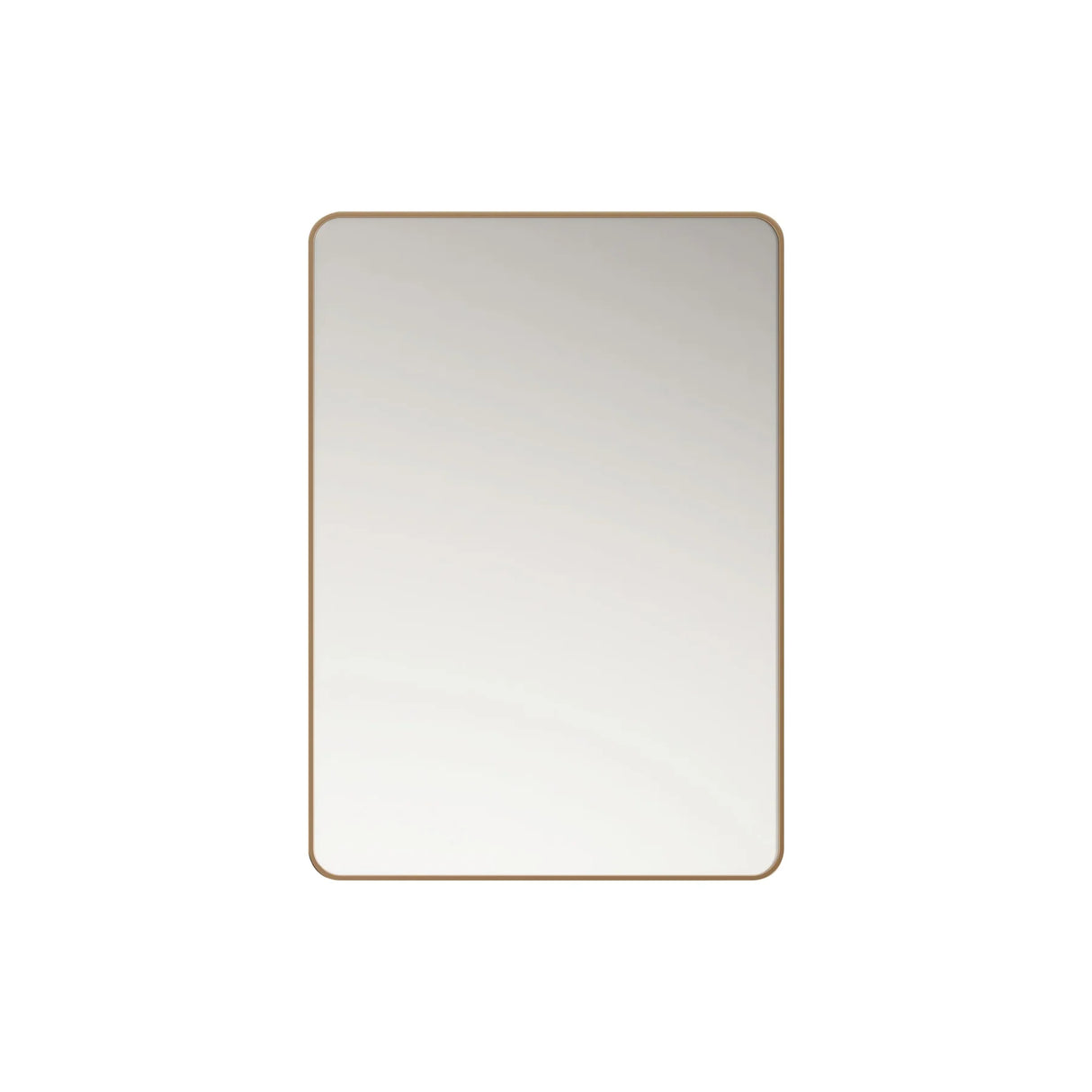 Aluminum Framed Rectangular Mirror 900x750mm - Brushed Gold