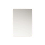 Aluminum Framed Rectangular Mirror 900x750mm - Brushed Gold
