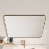 Aluminum Framed Rectangular Mirror 900x750mm - Brushed Gold