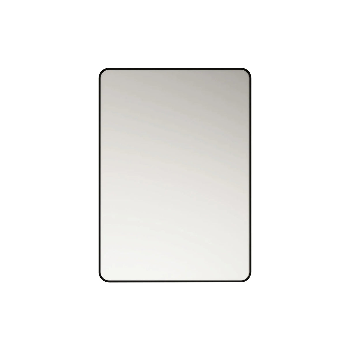 Aluminum Framed Rectangular Mirror 900x750mm - Matte Black
