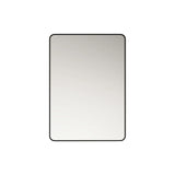 Aluminum Framed Rectangular Mirror 900x750mm - Matte Black