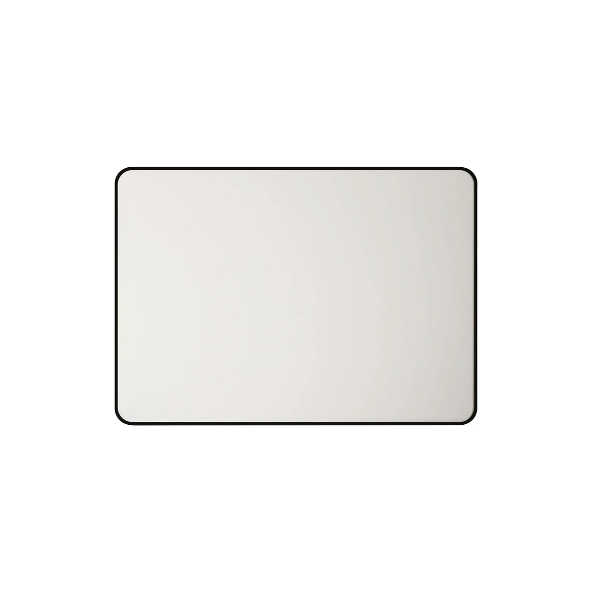 Aluminum Framed Rectangular Mirror 900x750mm - Matte Black