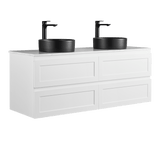 Fremantle PVC Wall Hung Cabinet Vanity 1500mm (Matte White) (Single/Double Bowl)