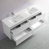 Fremantle PVC Wall Hung Cabinet Vanity 1500mm (Matte White) (Single/Double Bowl)