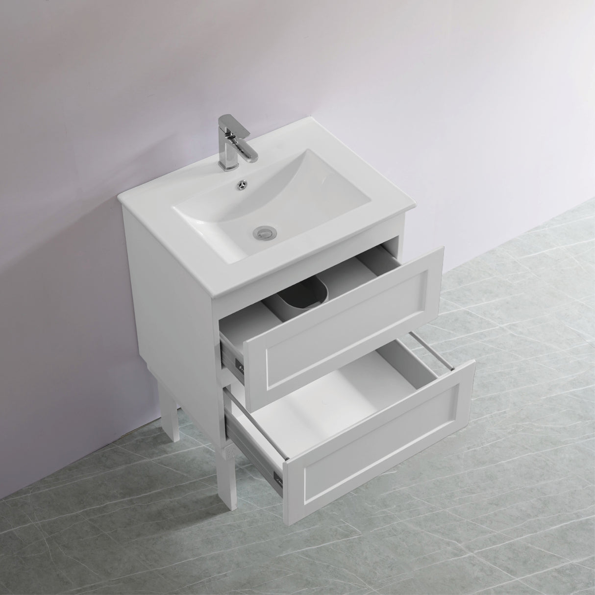 Fremantle PVC Wall Hung Cabinet Vanity 600mm (Matte White)